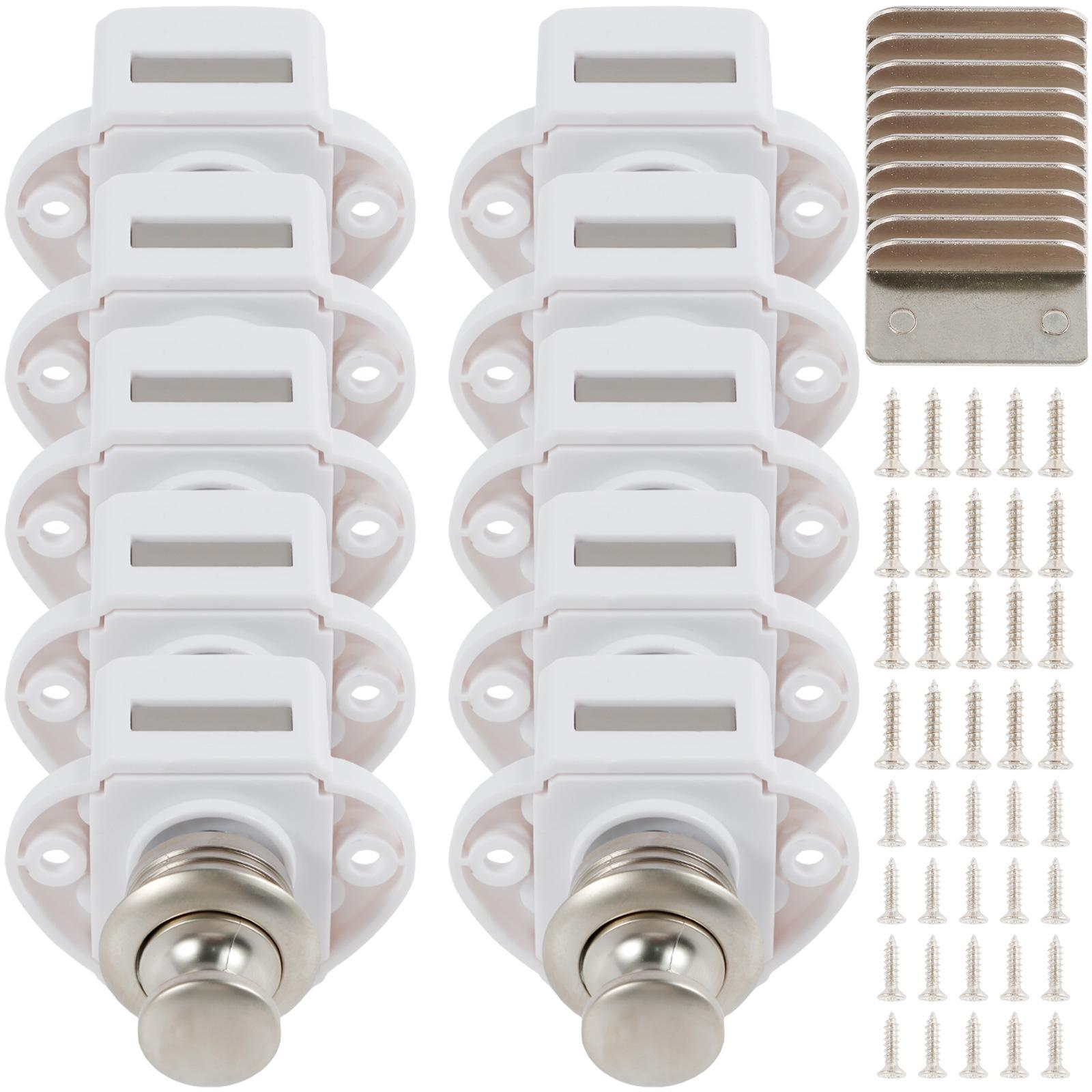 

10 шт. замки для ящиков шкафов, кнопочные замки для кемперов, автомобильные замки для мебели, дверные замки без ключа, защелка для безопасности дома