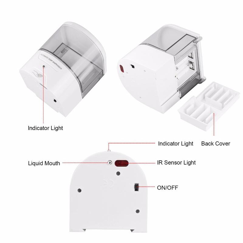 600ml Battery Soap Dispenser Soap Dispenser Touchless Kitchen Soap Pump for Kitchen Bathroom | Liquid Soap Dispensers