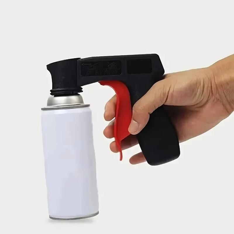 Paint Spray Gun Handle Aerosol Spray Tool Handle Adaptor with Full Grip Trigger Locking Collar Car Spraying Manual Repair Tools