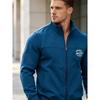 Men's Plus Size Cotton Track Jacket (Sizes L-6XL) - Full Zip Stand Collar Sweatshirt with Pockets - Big and Tall Casual Outerwear