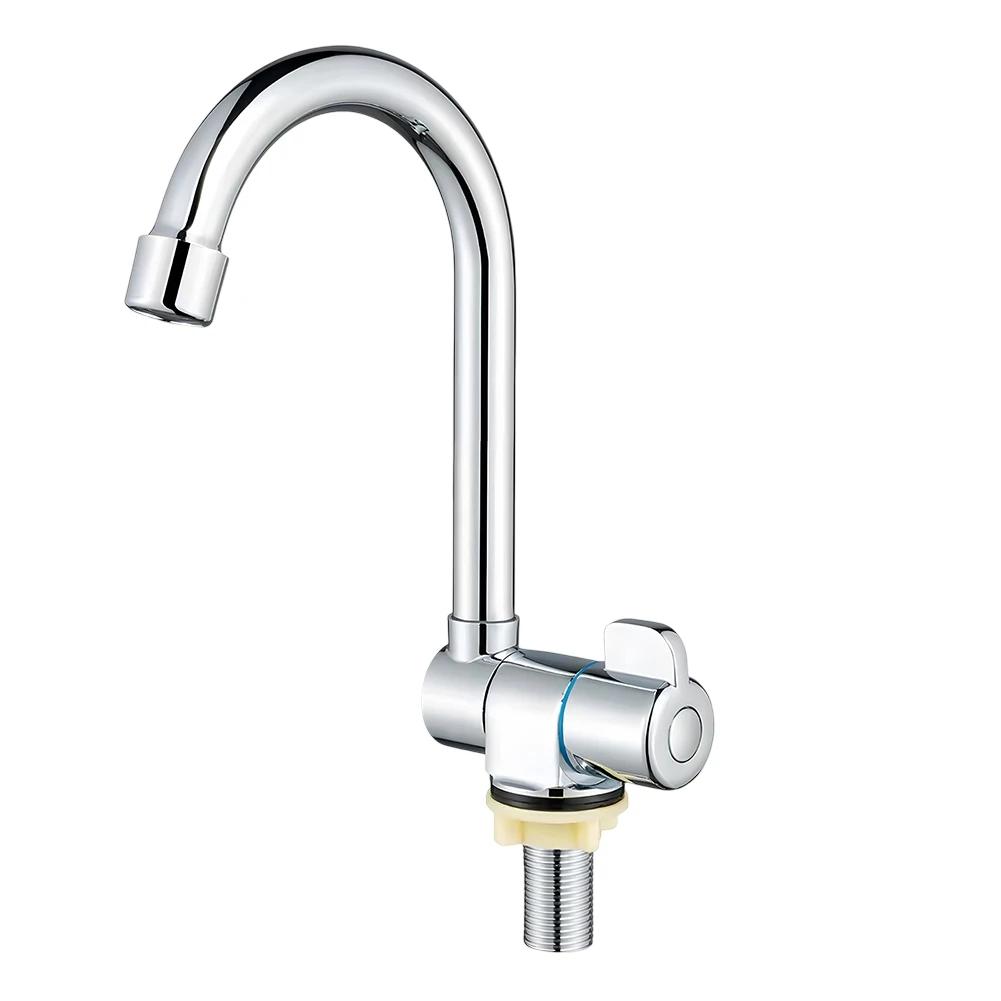 Faltbarer Wohnmobil-Wasserhahn Edelstahl Wohnmobil 360 Grad drehbarer Wasserhahn Kaltwasser 22-30mm G1/2 Schwenkbarer faltbarer Wasserhahn Küchenzubehör