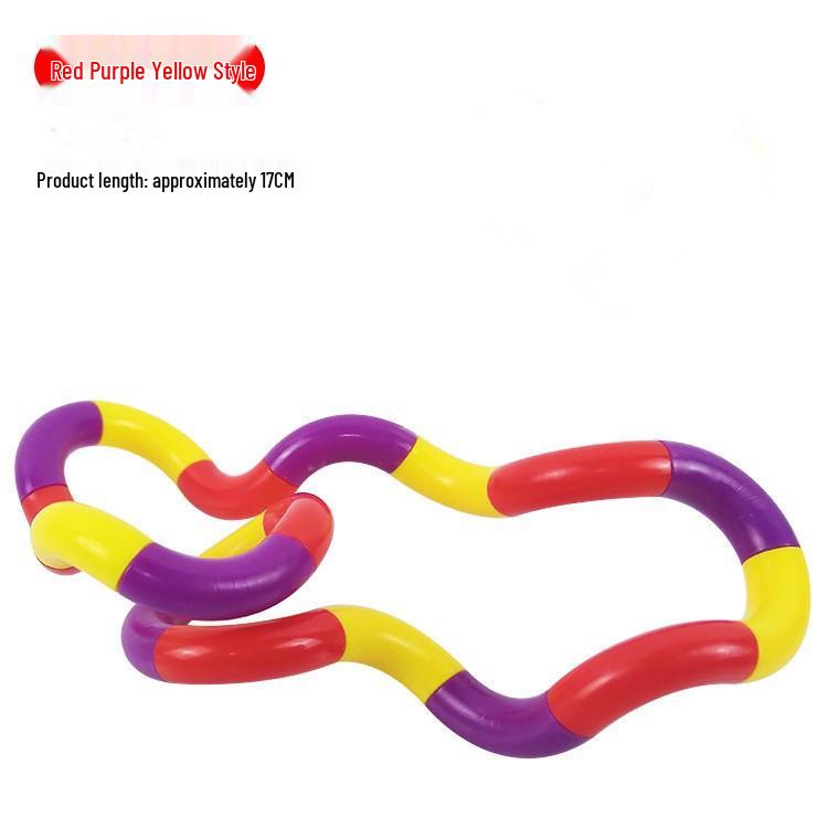 Seven-color Twisty Toy: Stress-relief, Finger Exercise, Relaxation, and Concentration Tool for Kids and Babies.