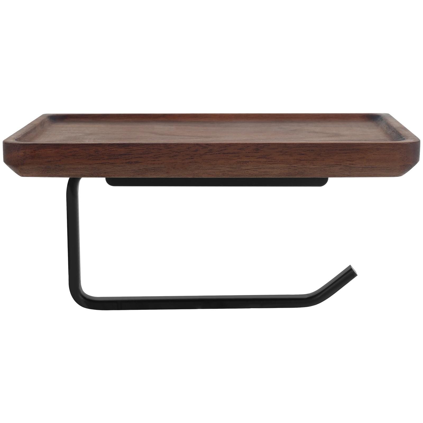 

Держатель для бумажных полотенец Самоклеящийся Деревянный Без сверления Настенный Кухня Ванная Туалет Рулонная бумага Крючок Полка для хранения Легкая установка