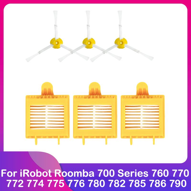 Fit For iRobot Roomba 700 Series 770 780 790 772 774 775 776 760 782 785 786 Main Side Brush Hepa Filter Wheel Accessories Spare
