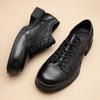 Handmade Cowhide Casual Leather Shoes Men'S Leather Sole Trend Versatile British Wedding Shoes Platform Business Leather Shoes
