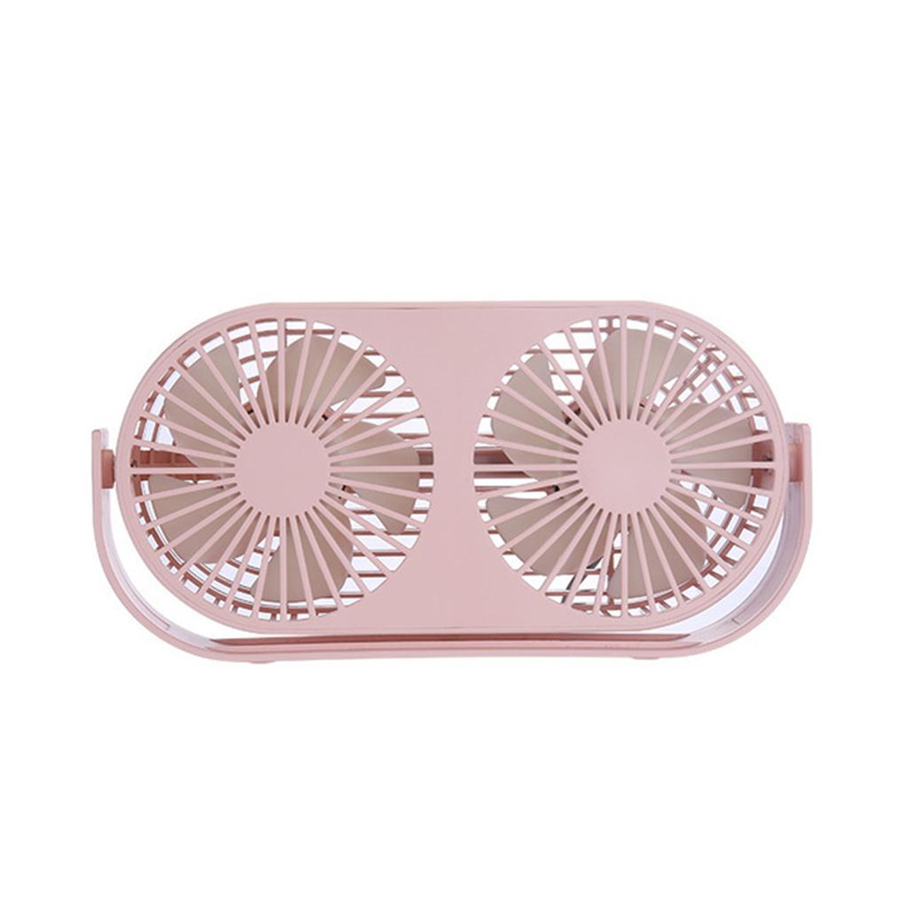 

Двойной мини-вентилятор с вращением на 360° для дома, USB-зарядка, для автомобиля, офиса, для охлаждения рабочего стола