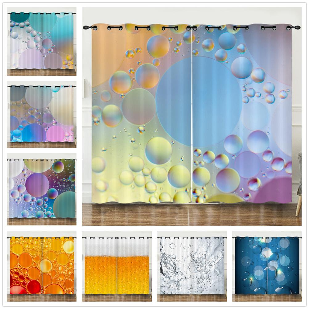 Curtain Dew 3D Digital Printing Blackout Curtain Punching