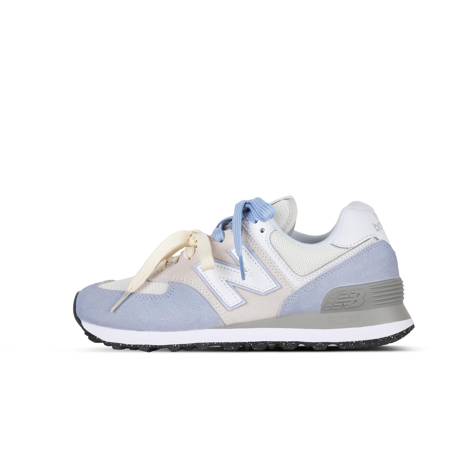

New Balance NB 574 Cushioning, Wear Resistant Low top Running Shoes Unisex Washed Blue ML574EVW(Team368-) D-Width 38.5