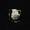 European Miniature Flower Ceramic Teapot Cup Set Dollhouse Pretend Play Toy