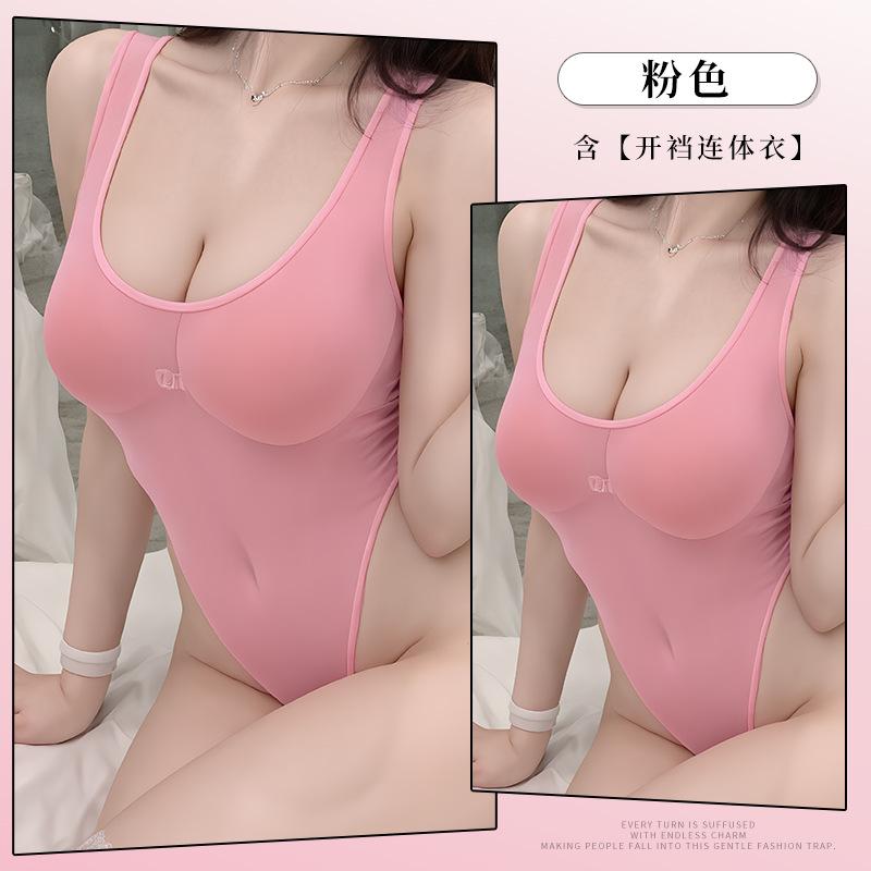 Lingerie sexy porte-jarretelles transparentes maillot de bain dead pool à eau combinaison ouverte à engrenages libres ensemble