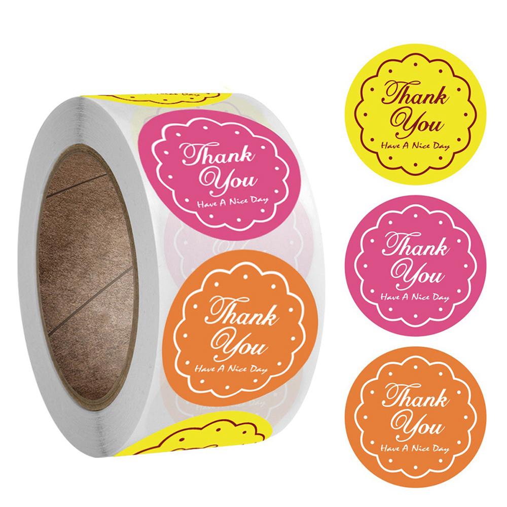 

Приглашения Наклейки на еду 3 стиля Спасибо Эстетическая канцелярия X037 A27-500pcs-2.5cm