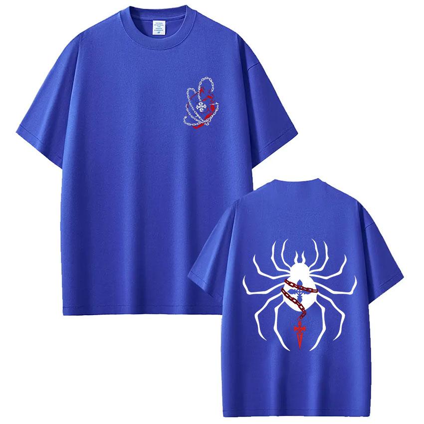 Anime Hunter X Hunter Spider Kurapika T Shirt Men's Women Clothing Fashion Harajuku T-shirt Oversized Casual T-shirts Streetwear