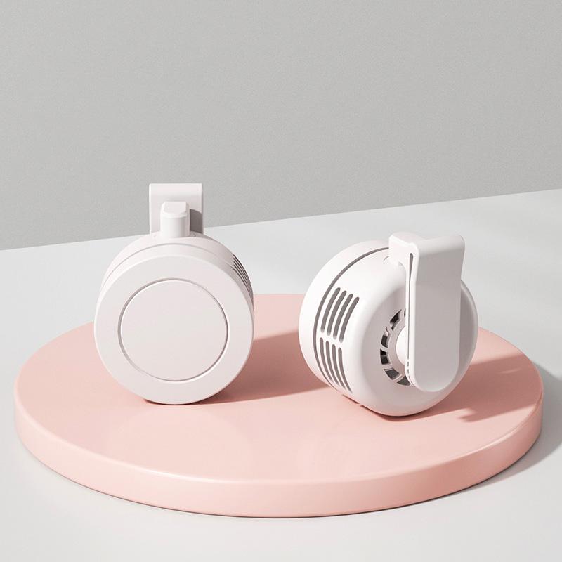 Summer Small Clip Fan USB Portable Mini Neck Hanging Electric Fan Waist Clip Fan Silent Mini Bladeless Fan Desktop Handheld Fan
