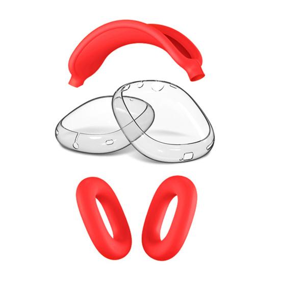 Kopfhörerhülle für AirPods Max Vollständige Schutzhülle Weiche Silikonhülle Kratzfest & Schweißbeständig Präzise Aussparungen Ohrpolster Kopfbügel Schutz