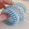5pcs Blue Tone Ditsy Floral Elastic Hair Scrunchies For Women, Sweet & Cute, Versatile, Elegant, Minimalist, Suitable For Daily Wear, Casual