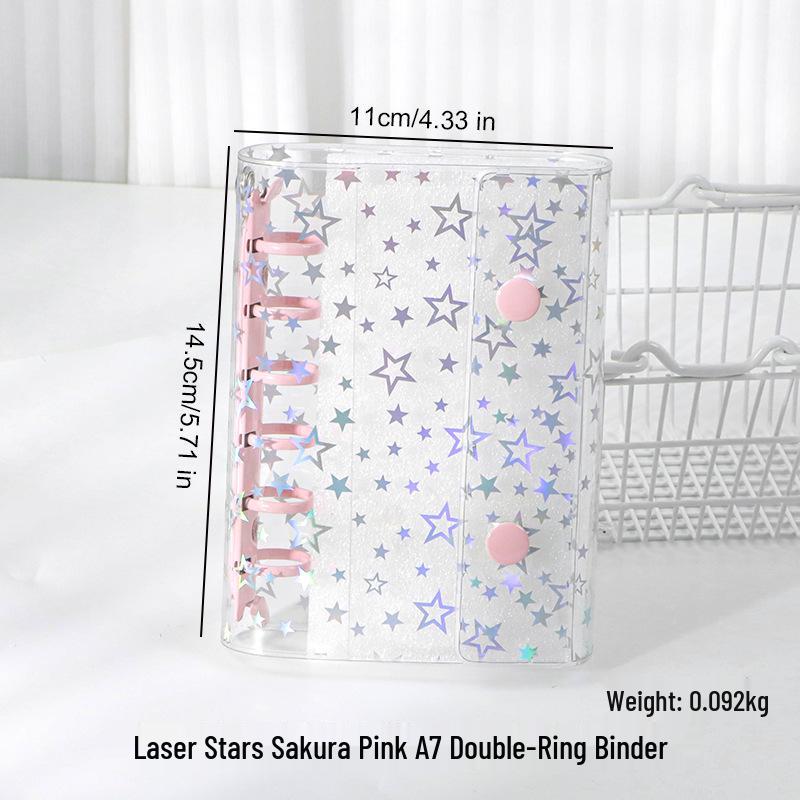 M5 Transparent PVC Binder Cover for A6/A7 Photocards & Stickers