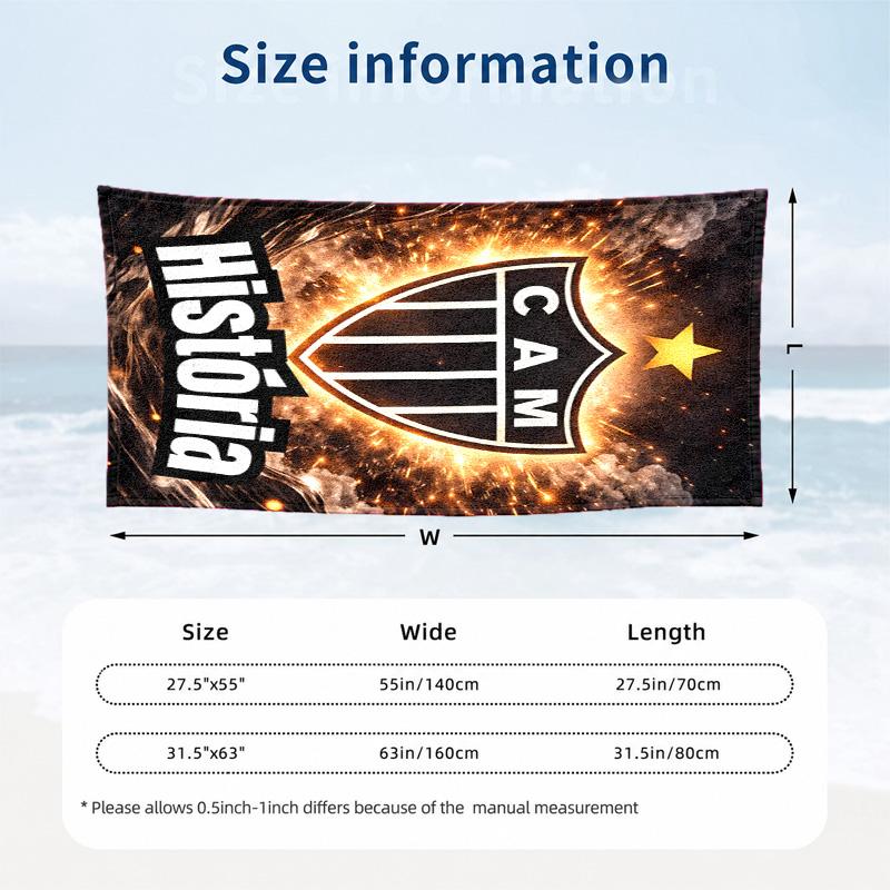 Clube Atletico Mineiro Microfiber Beach Towel Quick Dry Sand Free Lightweight Beach Towels for Travel Swimming Camping