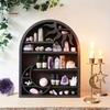 Wooden Material Wood Storage Shelf Crescent Sun Design Moon Design Wall Shelf Vintage Style Bohemian Style Floating Shelves