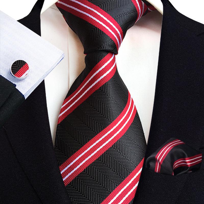 Paisley Waist Flower Men's Tie, Pocket Square, and Cufflinks Set - 2025 Edition