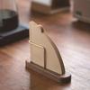 Coffee Filter Holder, Stand Coffee Paper Storage, Coffee Filter Container For V60 Paper Coffee Filters, Walnut & Brass