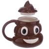 Mug - emoti - poop - céramique - 13cm avec couvercle - cylindrique