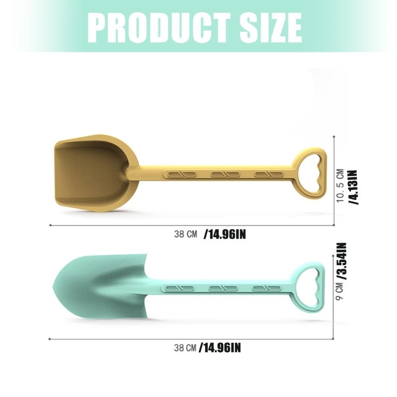 2PCS Kids Sand Digging Shovel Stable Construction Toy For Sandcastle Building Safe Beach Sand Play Toy Summer Essentials