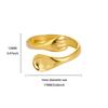 Stainless steel gold-plated geometric star flower ring women's high-end sense niche ring titanium steel hand jewelry