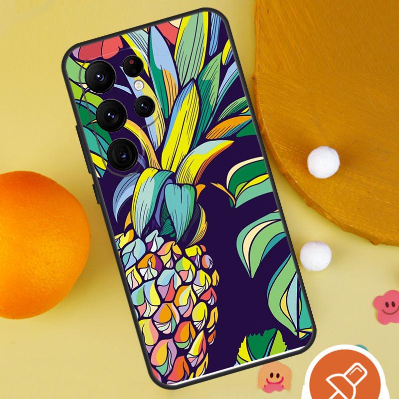 

Tropical Pineapple Case For Samsung Galaxy S25 Ultra S24 S23 S22 S21 Ultra S9 S10 S20 Plus S24 FE Funda Cover Note 20 Ultra
