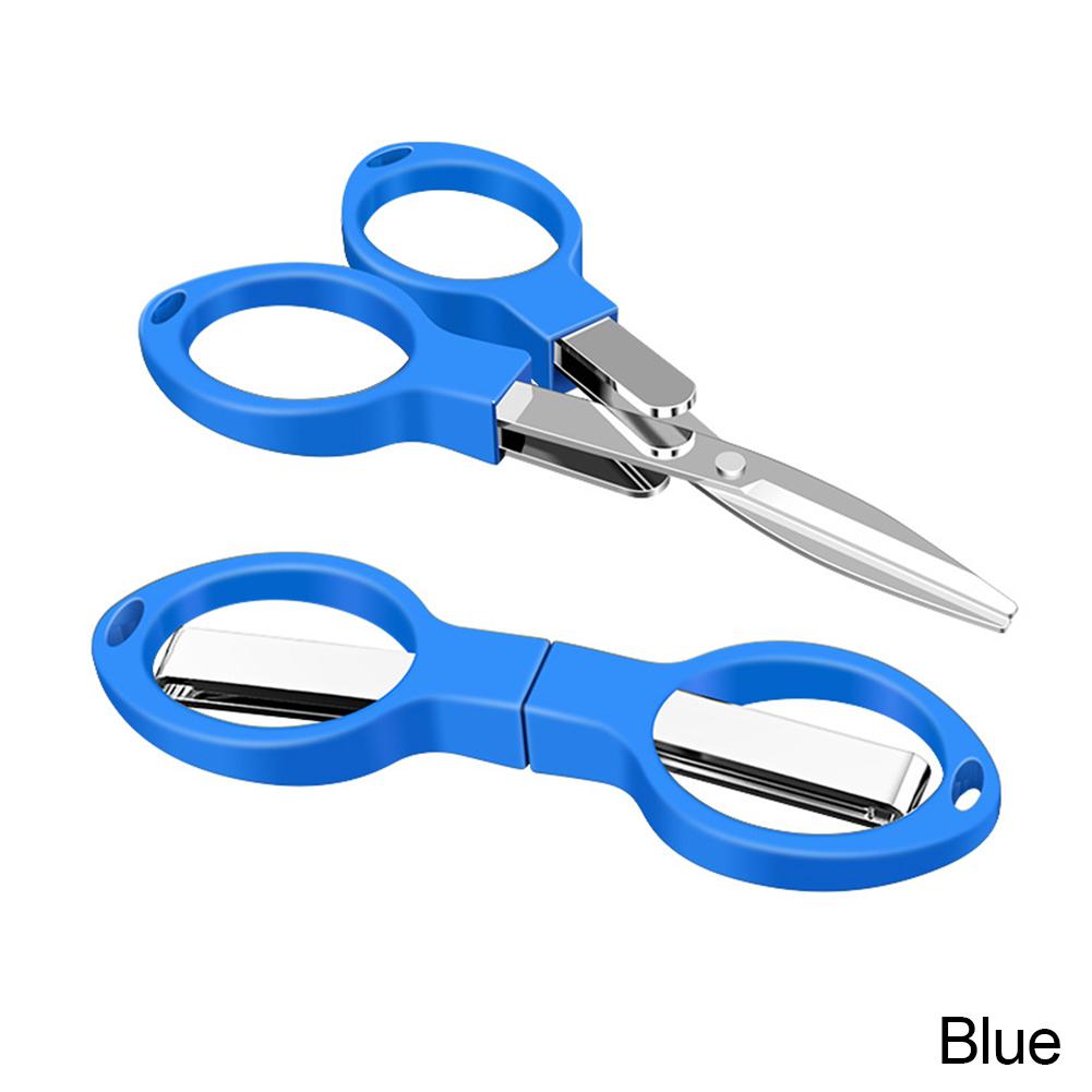 Folding Scissors Safe Portable Keychain Trip Scissors Cutter, Safety Portable Travel Trip Scissors Used for Home Office Fishing