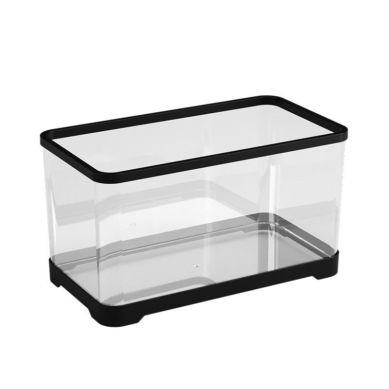 

Горячая Распродажа Прозрачный Настольный Аквариум для Черепахи и Золотых Рыбок с Крышкой - Бытовой Аквариум для Гостиной 38 x 19.5 x 20.5 cm