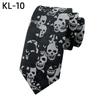 New 1200-Needle 6cm Narrow Skull Halloween Tie
