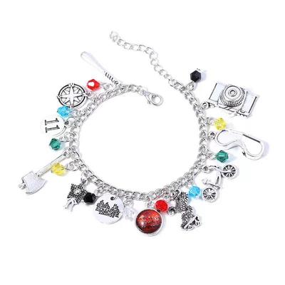 Stranger Things Christmas Bracelet: Vintage Axe, Bicycle & Cassette Charms