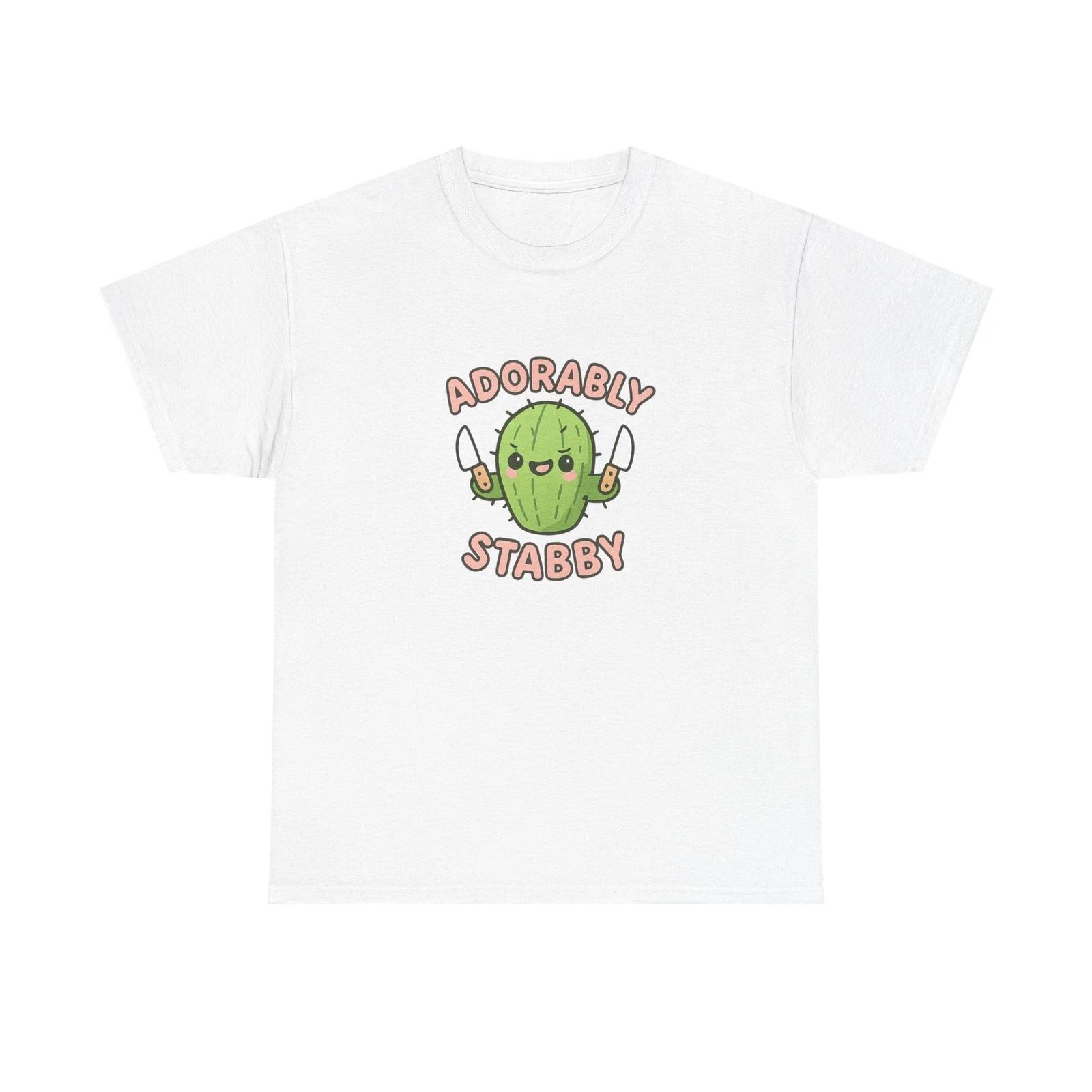 Unisex Adult T Shirt Adorably Stabby Cactus With Attitude XL