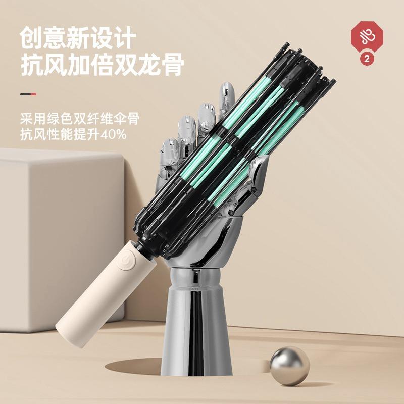 Fully automatic parasol 20-bone large umbrella folding umbrella enlarged, thickened and reinforced large sturdy outdoor stall