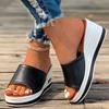 Fashion Womens Slippers Plus Size Wedges Summer Fish Mouth Sandals Lightweight Slope Heels Beach Flip Flops for Female Basic Chinelos