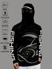 Herren Outdoor Angeln Kapuzen-Gesichtsbedeckung Langarmshirt Atmungsaktiv Schnelltrocknend Dehnbar Sportoberteil mit Maske Angler Sonnenschutzkleidung