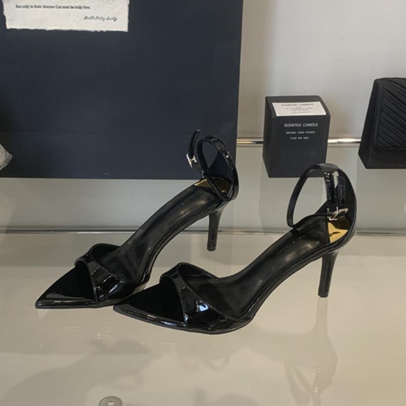 

Fashion SUOJIALUN Summer Brand Women Sandal Shoes Fashion Pointed Toe Ankle Strap Ladies Elegant Gladiator Shoes Thin High Heel Pumps 35
