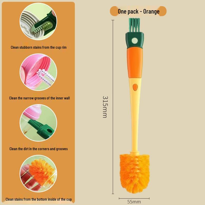 5-in-1 Long Handle Bottle & Straw Cleaning Brush Set