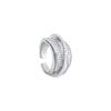 2024 Silver Color Rhinestone Ring Multi-layer Winding Rings for Women Wedding Full Zircon Finger Rings Fashion Jewelry Gifts
