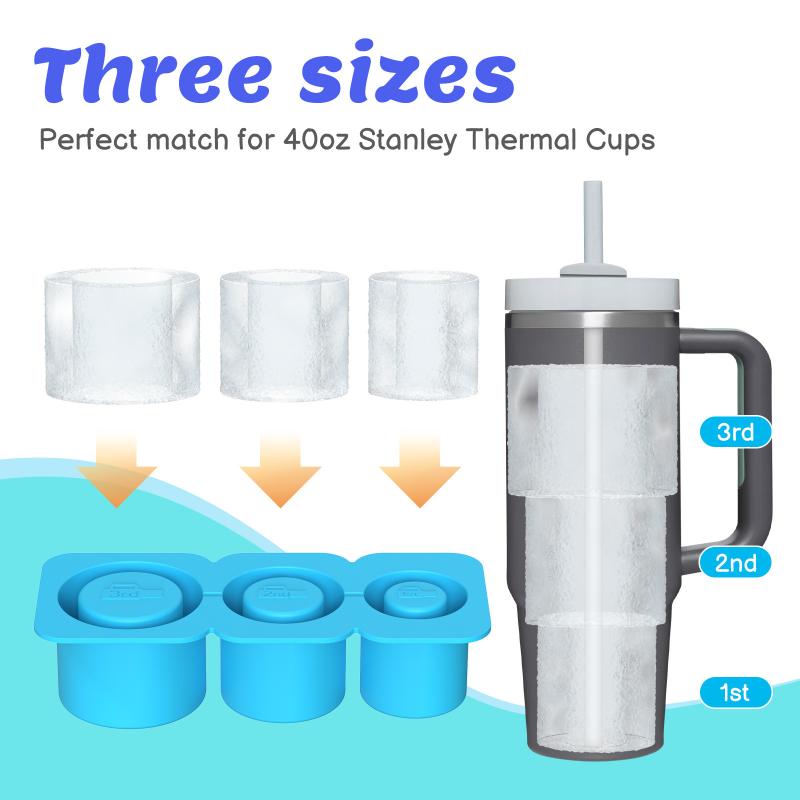 Silicone Ice Block Mold Is Not Sticky Summer Ice Block Mold Easy To Mold Ice Block Making Hollow Cylindrical Ice Block Tools