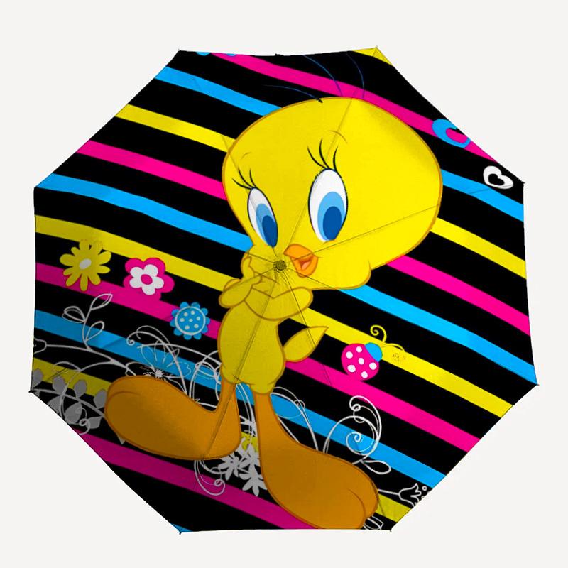 1pc Tweety Bird Umbrella - Automatic Open Compact Travel Umbrella with 86-Rib Durable Frame yy251021129