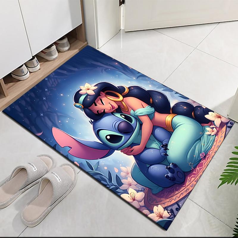Stitch Printed Carpet, for Office Chair Living Room Bedroom Kitchen Room Decor Gifts.
