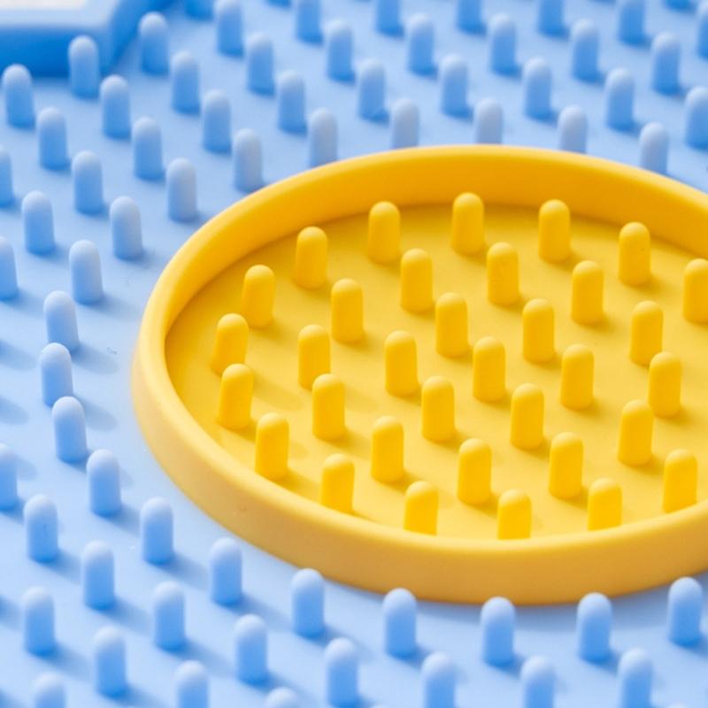Dog Licking Pad With Suctions Cup Dog Licking Mat Slow Feeders for Wet and Dry Food, Treat, Butter