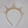 Gothic Spiked Hair Hoop Headpiece Renaissance Cosplay Headband Women Glory Sun Crown  Wedding
