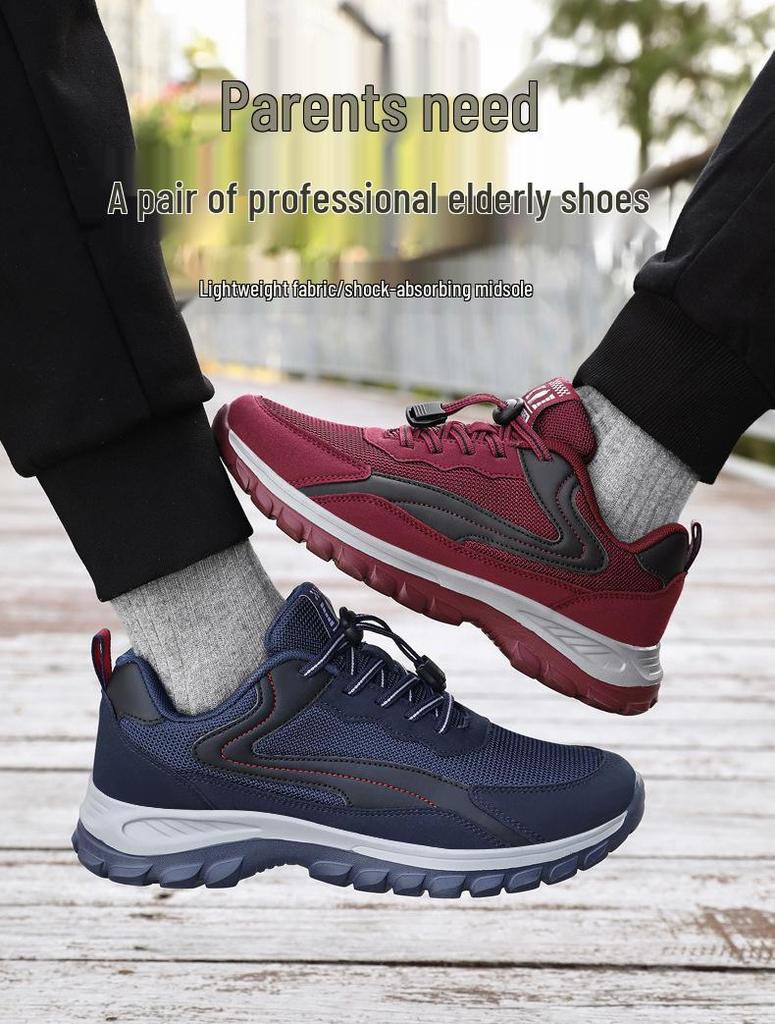 Sapatos de Caminhada Confortáveis de Sola Macia para Senhoras - Tamanhos Grandes para Casais de Meia-Idade e Idosos