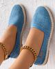 Espadrilles Women's Contrast Paneled Footwear Flat Canvas Shoes Hemp Lazy Flats for Men Moccasins Male Loafers Driving Shoes