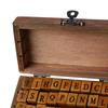 Rustic Wooden Rubber Stamps Alphabet Letter Card Kids Painting Symbol for Diary, Scrapbook, Writing,