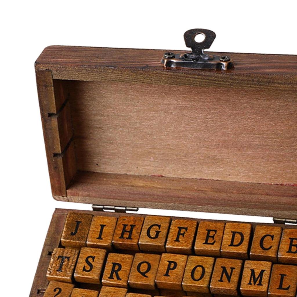Rustic Wooden Rubber Stamps Alphabet Letter Card Kids Painting Symbol for Diary, Scrapbook, Writing,