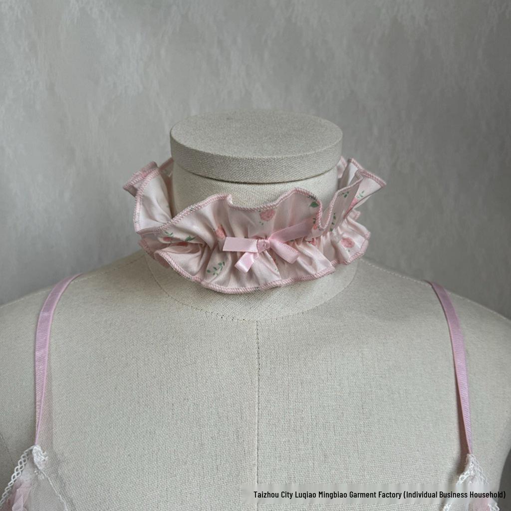 50970 Floral Mesh Nightgown with Bowknot and Removable Pads