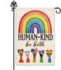 Human Kind Be Both Outdoor Garden Ag 12.5x18 In Pride Ally Banner | Diversity Human Kind Garden Ag for House Outdoor